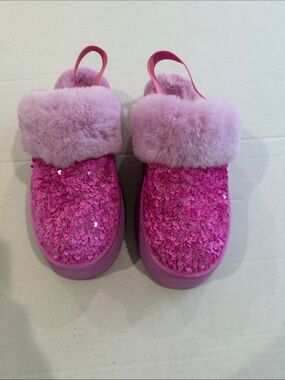 Uggs pink sequin faux slip on chunky fun kettle nib